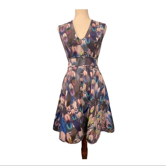 Cynthia Rowley Dresses & Skirts - Cynthia Rowley Dress Size 8 Peacock Feather Print